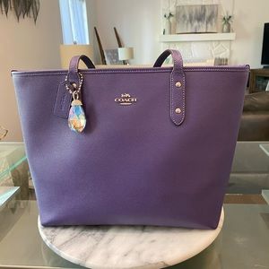 Coach purple violet tote